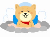 温泉にはいるはね丸イラスト 温泉にはいるはね丸イラスト