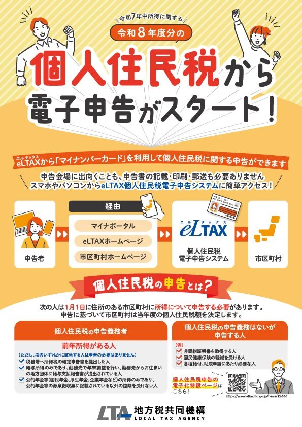 個人住民税の電子申告リーフレット