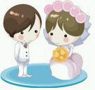 新婚カップルのイラスト 新婚カップルのイラスト