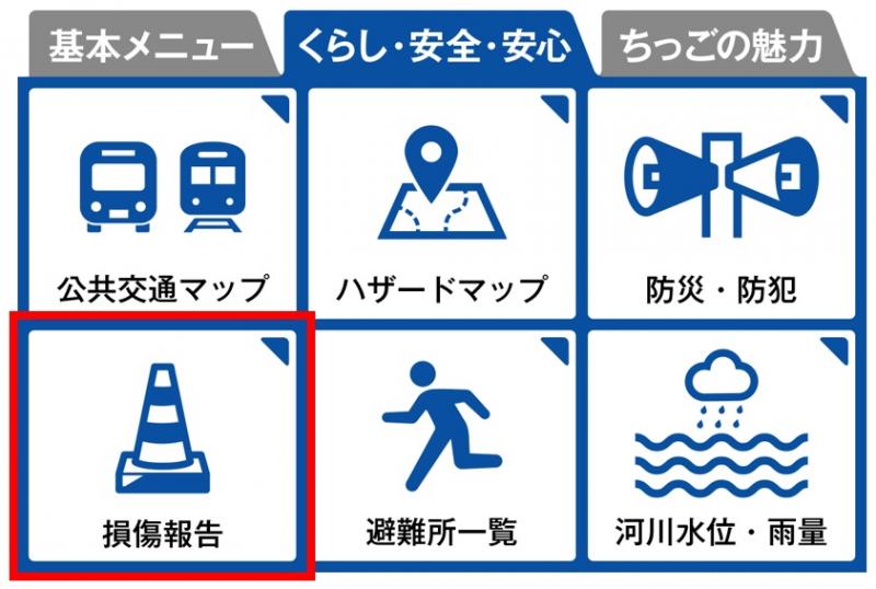 損傷報告のアイコン 損傷報告のアイコン