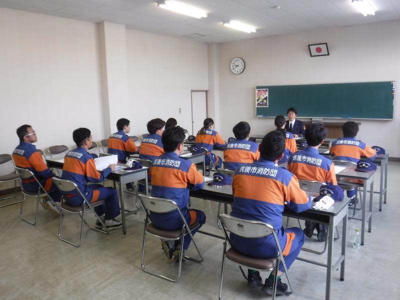 消防団の組織、活動内容等の座学