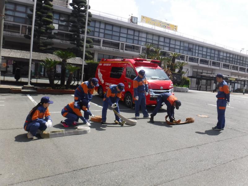 確実なホース中継を行うためのホース取扱い訓練