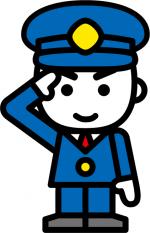 敬礼する人のイラスト 敬礼する人のイラスト