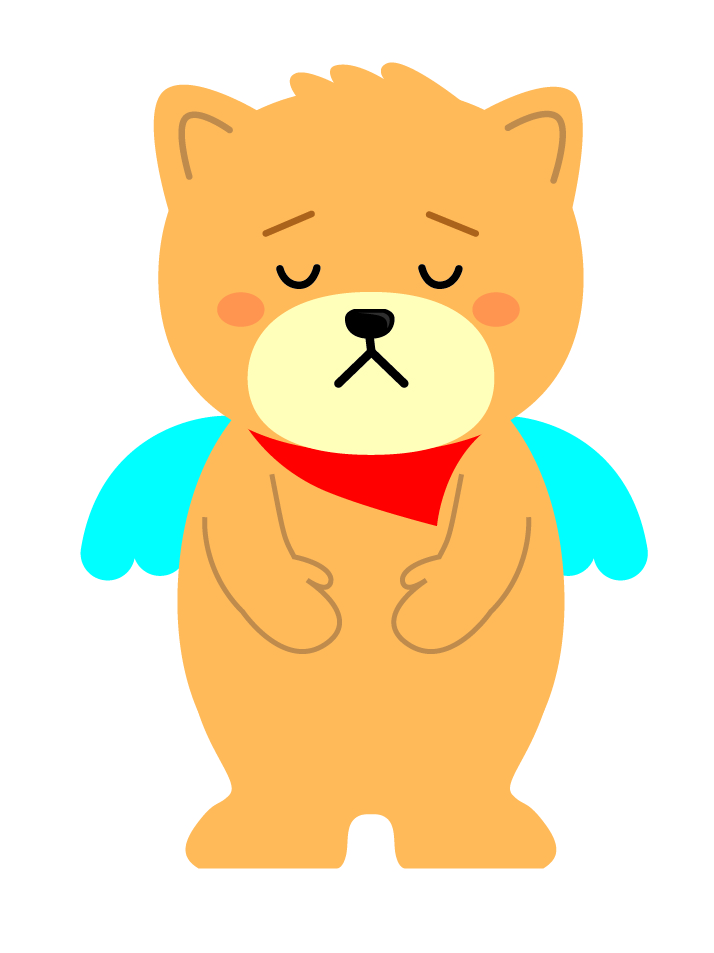 はね丸くんがおじぎをしているイラスト はね丸くんがおじぎをしているイラスト